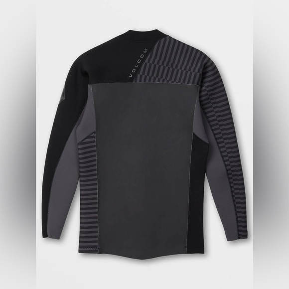 Volcom | Swim Deadly Stones Neoprene Wetsuit Jacket in Black Gray Rash-guard XS - Picture 2 of 14